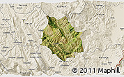 Satellite 3D Map of Skrapar, shaded relief outside