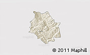 Shaded Relief 3D Map of Skrapar, cropped outside