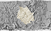 Shaded Relief 3D Map of Skrapar, darken, desaturated