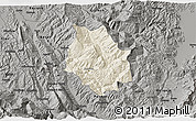 Shaded Relief 3D Map of Skrapar, darken, semi-desaturated