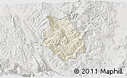 Shaded Relief 3D Map of Skrapar, lighten, semi-desaturated