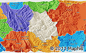 Shaded Relief 3D Map of Skrapar, political outside