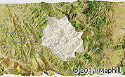 Shaded Relief 3D Map of Skrapar, satellite outside