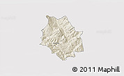 Shaded Relief 3D Map of Skrapar, single color outside