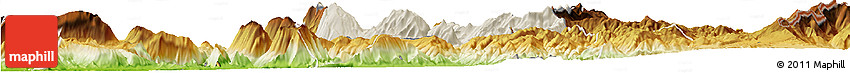 Shaded Relief Horizon Map of Skrapar, physical outside