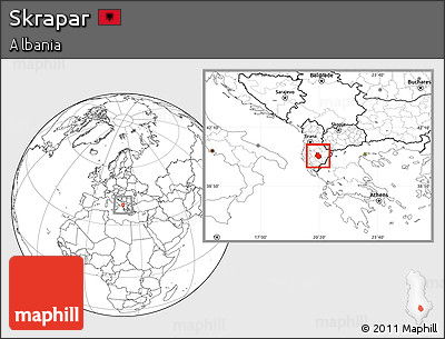 Blank Location Map of Skrapar