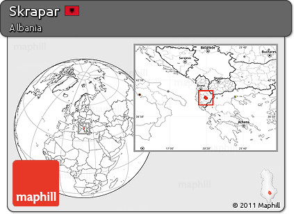 Blank Location Map of Skrapar