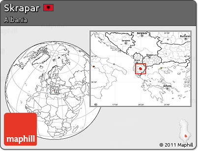 Blank Location Map of Skrapar