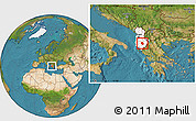 Satellite Location Map of Skrapar, highlighted country
