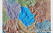 Political Map of Skrapar, semi-desaturated