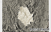 Shaded Relief Map of Skrapar, darken