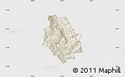 Shaded Relief Map of Skrapar, single color outside