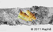 Physical Panoramic Map of Skrapar, desaturated