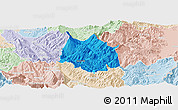 Political Panoramic Map of Skrapar, lighten