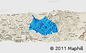 Political Panoramic Map of Skrapar, shaded relief outside