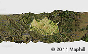 Satellite Panoramic Map of Skrapar, darken