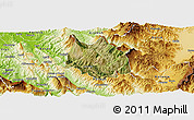 Satellite Panoramic Map of Skrapar, physical outside