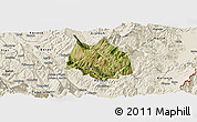 Satellite Panoramic Map of Skrapar, shaded relief outside