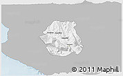 Gray 3D Map of Tepelenë, single color outside