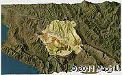 Satellite 3D Map of Tepelenë, darken