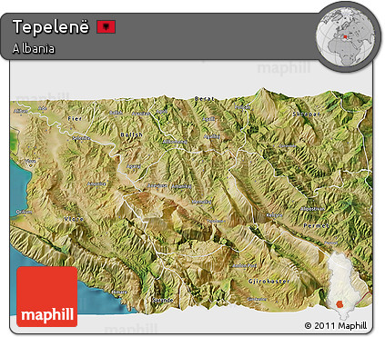 Satellite 3D Map of Tepelenë