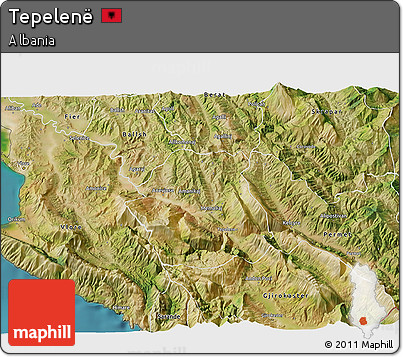Satellite 3D Map of Tepelenë