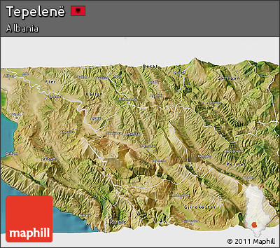 Satellite 3D Map of Tepelenë