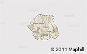 Shaded Relief 3D Map of Tepelenë, cropped outside