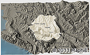 Shaded Relief 3D Map of Tepelenë, darken