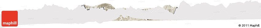Shaded Relief Horizon Map of Tepelenë, cropped outside