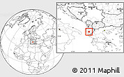 Blank Location Map of Tepelenë, within the entire country