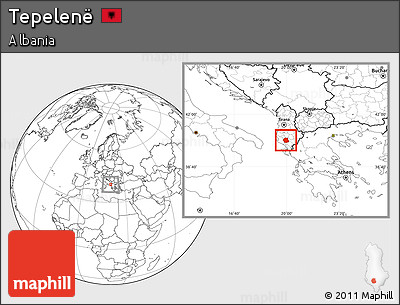 Blank Location Map of Tepelenë
