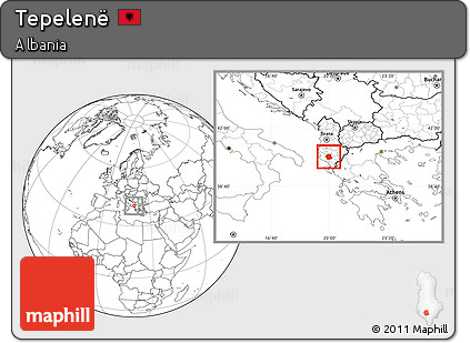 Blank Location Map of Tepelenë