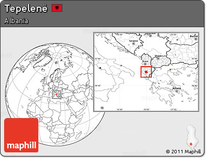 Blank Location Map of Tepelenë