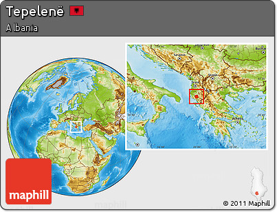Physical Location Map of Tepelenë