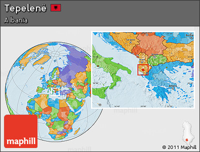 Political Location Map of Tepelenë
