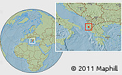 Savanna Style Location Map of Tepelenë, hill shading