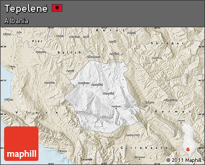 Classic Style Map of Tepelenë