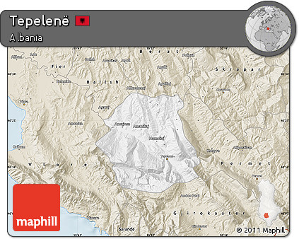 Classic Style Map of Tepelenë