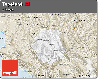 Classic Style Map of Tepelenë