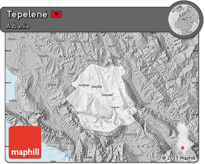 Gray Map of Tepelenë