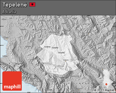Gray Map of Tepelenë