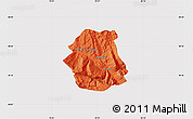 Political Map of Tepelenë, cropped outside