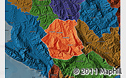 Political Map of Tepelenë, darken