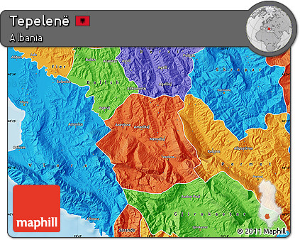 Political Map of Tepelenë