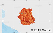 Political Map of Tepelenë, single color outside