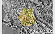 Satellite Map of Tepelenë, desaturated