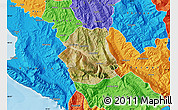 Satellite Map of Tepelenë, political outside