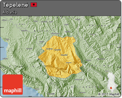 Savanna Style Map of Tepelenë