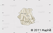 Shaded Relief Map of Tepelenë, cropped outside